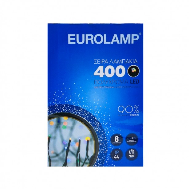 Eurolamp Opal Πολύχρωμα Λαμπάκια Led 400 με Προγράμματα 2295cm