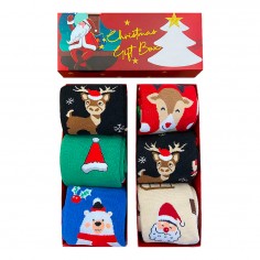 Χριστουγεννιάτικες Κάλτσες Red Christmas Gift Box 3 Ζευγάρια Νο 36-40