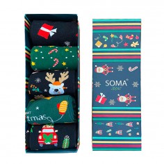 Κάλτσες Χριστουγεννιάτικες Merry Christmas Gift Box 5 Ζευγάρια