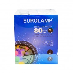 Λαμπάκια 80 Πολύχρωμα Led RGB Eurolamp 600-11913 3,6W