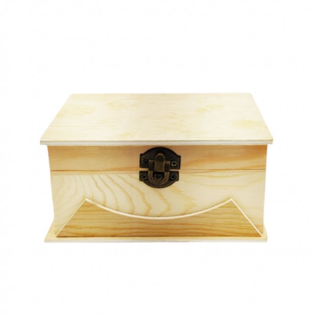 Κουτί Αποθήκευσης Ξύλινο Ορθογώνιο 13x9x7cm