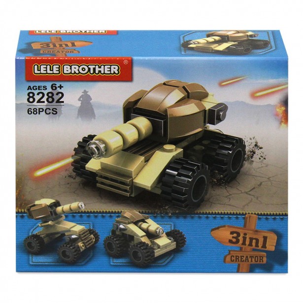 Lele Brother 8282 Τουβλάκια – Πολεμικό Όχημα 3 σε 1