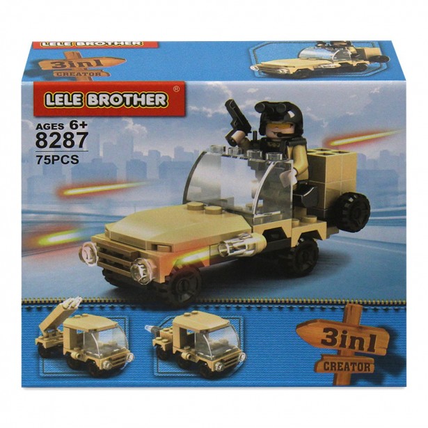 Lele Brother 8287 Τουβλάκια – Πολεμικό Όχημα 3 σε 1