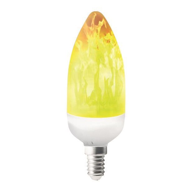 Λάμπα LED με Εφέ Φλόγας Θερμό Λευκό C37 E14 Eurolamp 147-81910 3W