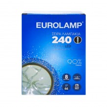 Λαμπάκια 240 Ψυχρό Λευκό Led με Πρόγραμμα Eurolamp 600-11580 3,6W