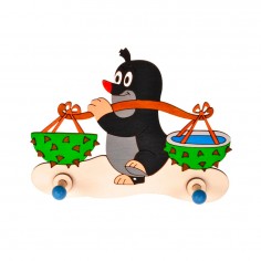 Κρεμάστρα Ξύλινη Διπλή Little Mole Brings Water Dodo 74035