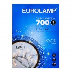 Λαμπάκια 700 Θερμό Λευκό Flash Led Eurolamp 600-11331 9W