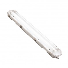 Φωτιστικό Στεγανό για 2 LED Tube με Inox Clips Eurolamp 147-56065 24W