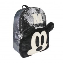 Τσάντα Πλάτης με Παγιέτες Μαύρη Mickey Mouse Disney 2664