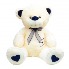 Λούτρινη Αρκούδα με Γράμμα Απλικέ Amek Toys 60cm