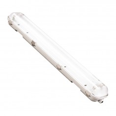 Φωτιστικό Στεγανό για 2 LED Tube με Inox Clips Eurolamp 147-56064 18W
