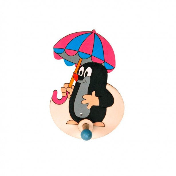 Κρεμάστρα Ξύλινη Little Mole With Umbrella Dodo 74030