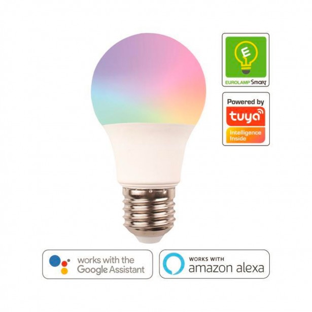 Λάμπα LED RGBW A60 Ε27 Smart Wifi Eurolamp 147-77901 9W