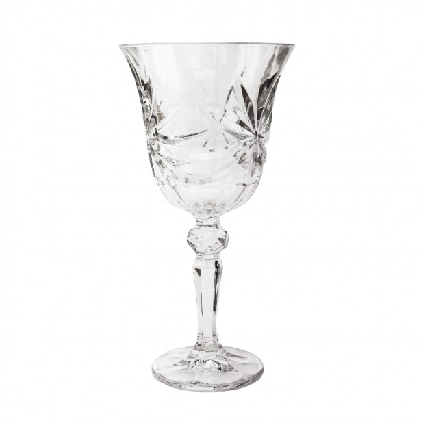 Σετ 6τμχ Ποτήρια Κρασιού Κολωνάτα Κρυστάλλινα Crystal Bohemia Ribbon 220-609 220ml