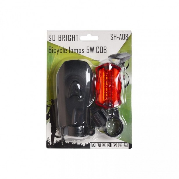Σετ Φώτα Ποδηλάτου LED So Bright 5W COB SH-A08