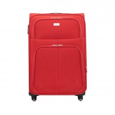 Βαλίτσα Υφασμάτινη Τροχήλατη Κόκκινη 64x41x27cm