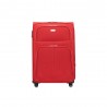 Βαλίτσα Υφασμάτινη Τροχήλατη Κόκκινη 50x32x22cm
