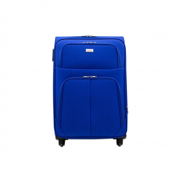 Βαλίτσα Υφασμάτινη Τροχήλατη Μπλε 50x32x22cm