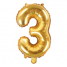 Μπαλόνι Μεταλλιζέ Αριθμός 3 Χρυσό