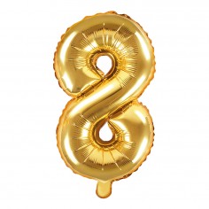 Μπαλόνι Μεταλλιζέ Αριθμός 8 Χρυσό