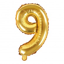 Μπαλόνι Μεταλλιζέ Αριθμός 9 Χρυσό