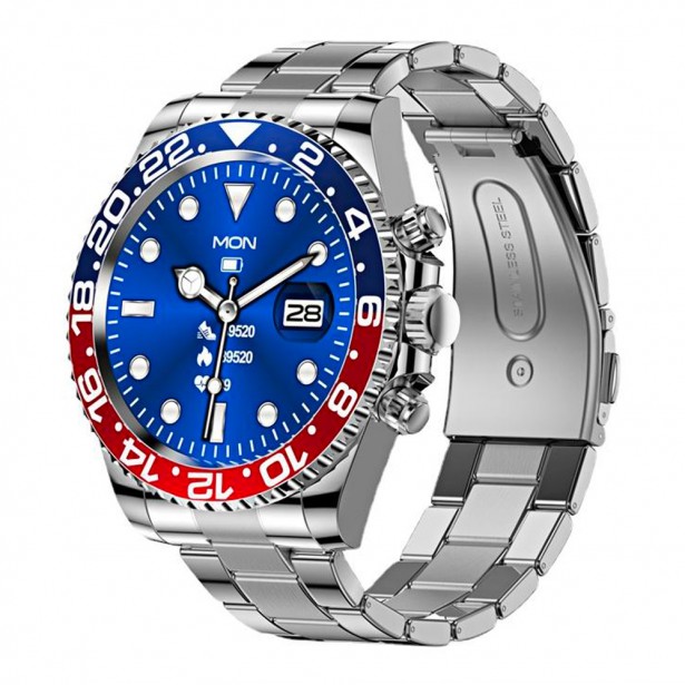 Smart Watch Μπλε - Κόκκινο - Ασημί AW12 Pro