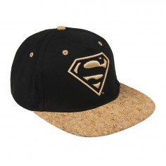 Καπέλο Jockey Superman με Γείσο από Φελλό Μαύρο Cerda 2200002925
