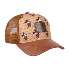 Καπέλο Jockey Mickey Mouse από Συνθετικό Δέρμα Καφέ Cerda 2200006531
