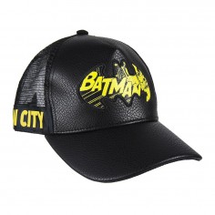 Καπέλο Jockey Batman από Συνθετικό Δέρμα Μαύρο Cerda