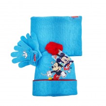 Σετ 3τμχ Σκουφάκι Pom Pom με Γάντια & Περιλαίμιο Mickey Mouse Disney Arditex WD14755