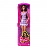 Κούκλα Barbie Fashionistas 199 Μελαχρινή με Μοβ Φόρεμα Mattel HJR98