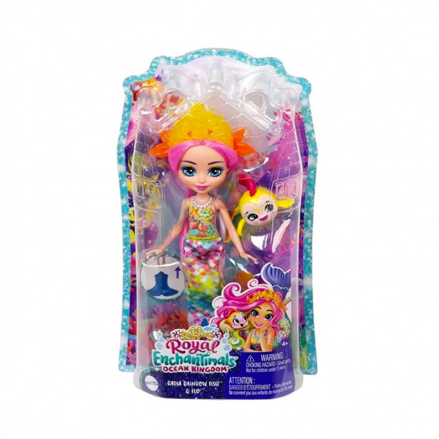 Κούκλα Radia Rainbow Fish & Flo - Royal Enchantimals Ocean Kingdom Mattel HCF68