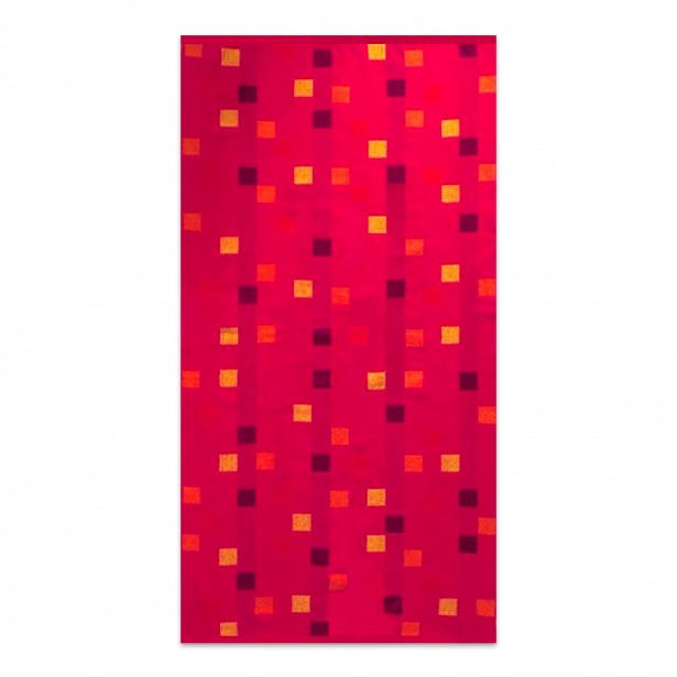 Πετσέτα Θαλάσσης Σχέδιο Τετράγωνα Φούξια Yana 70x140cm