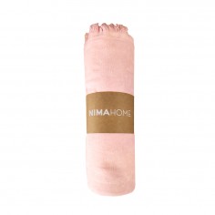 Πετσέτα Θαλάσσης με Κρόσσια Honolua Jacquard Ροζ Nima 90x160cm