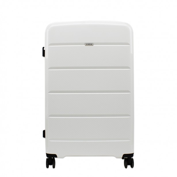 Βαλίτσα Σκληρή Τροχήλατη Λευκή 64x41x27cm