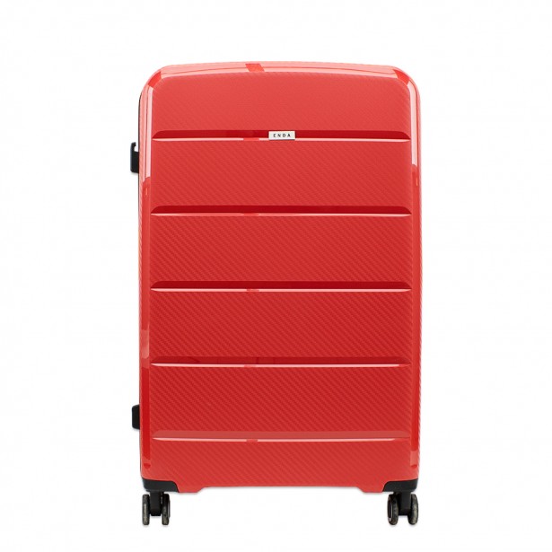 Βαλίτσα Σκληρή Τροχήλατη Κόκκινη 64x41x27cm