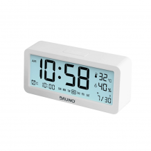 Ρολόι Ξυπνητήρι Ψηφιακό Επιτραπέζιο All-in-One Λευκό Bruno BRN-0062