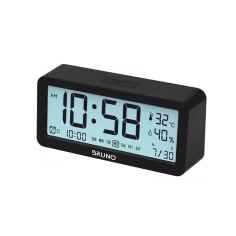 Ρολόι Ξυπνητήρι Ψηφιακό Επιτραπέζιο All-in-One Μαύρο Bruno BRN-0128