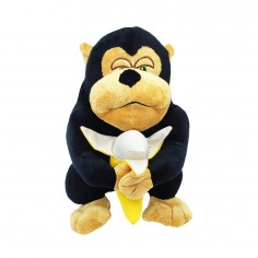 Λούτρινος Γορίλας με Μπανάνα Μαύρος Amek Toys 35cm