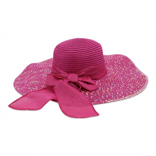 Καπέλο Ψάθινο με Κορδέλα Ροζ