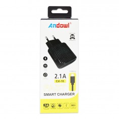 Φορτιστής & Καλώδιο USB Fast Smart Charger Andowl CX-16 Type-C