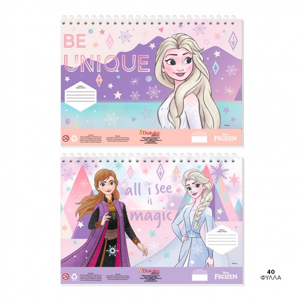 Μπλοκ Ζωγραφικής με Αυτοκόλλητα Frozen Disney 562751