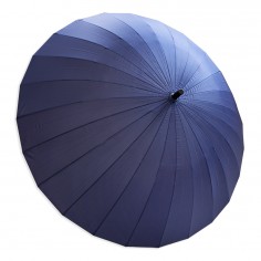 Ομπρέλα Χειροκίνητη με Μπαστούνι & Θήκη Προστασίας Μπλε
