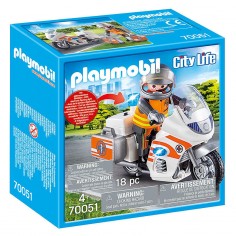Διασώστης με Μοτοσυκλέτα City Life Playmobil 70051